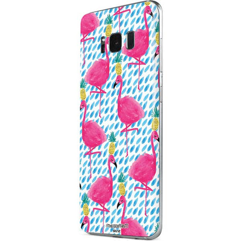 Bouffants and Broken Hearts Party Flamingos Galaxy S8 Plus Skin